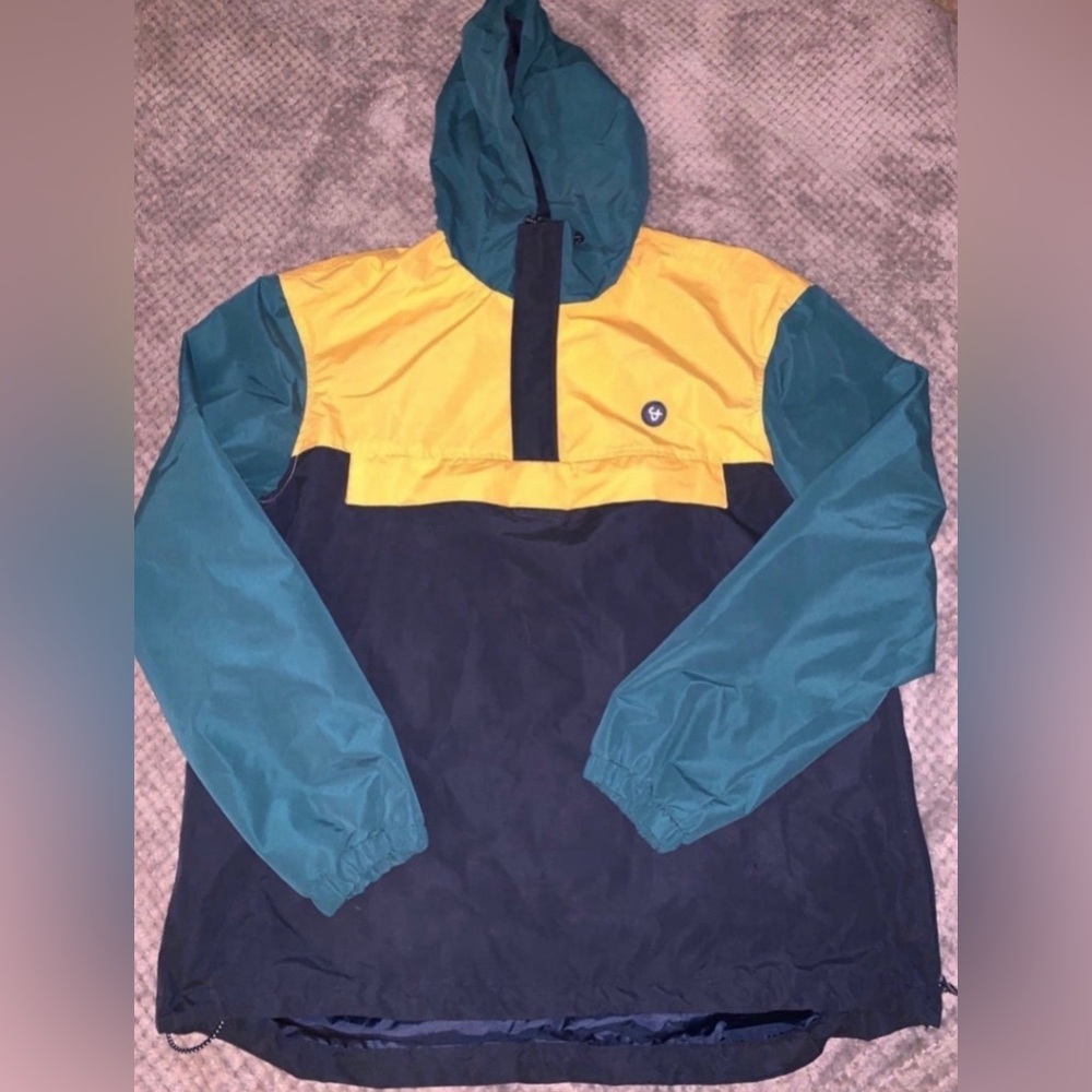 NWOT JACK & JONES COLOR BLOCK ALL WEATHER WINDBREAKER JACKET